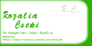 rozalia csepi business card